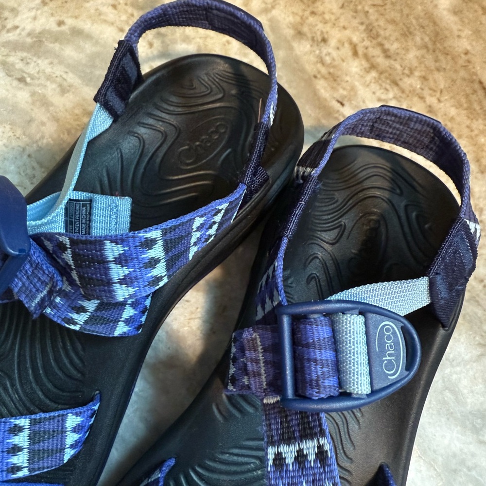 Chaco Blue Aztec Patterned Sandals - image 3